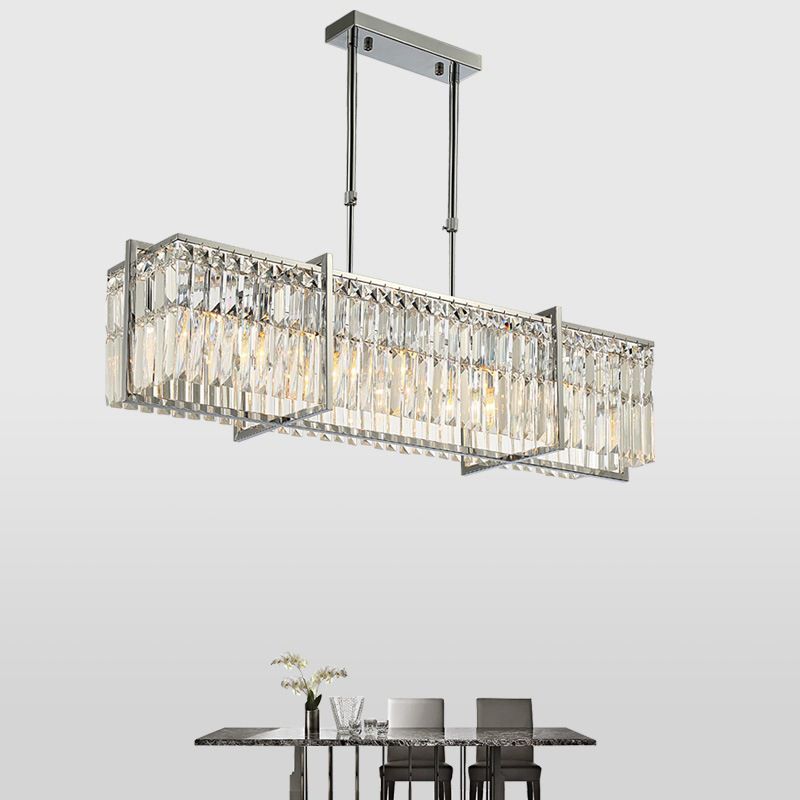 Bulk Modern Rectangle Crystal Chandelier Lighting Chrome Chandeliers For Kitchen Dining Room Living Hanging Light Indoor Fixture From Warriors007 424 52 Dhgate Com Bulk Modern Rectangle Crystal, Rectangle Crystal Chandeliers