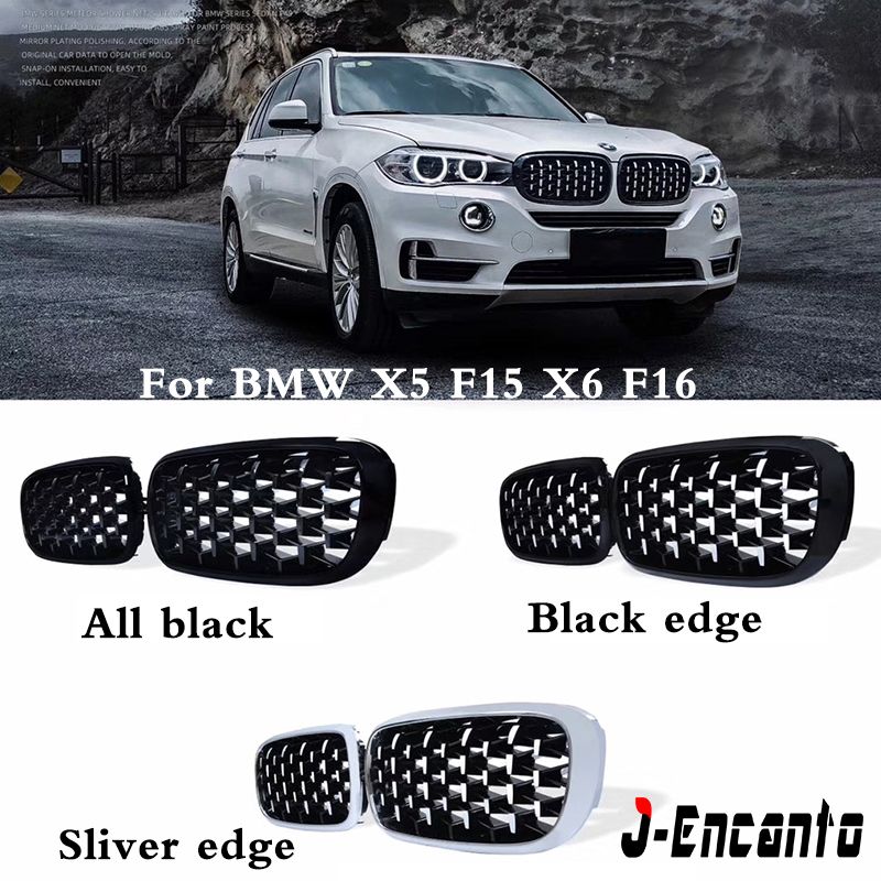 Un par delantero de riñón parrilla para BMW X5 X6 F15 F16 2015-2016 diamante