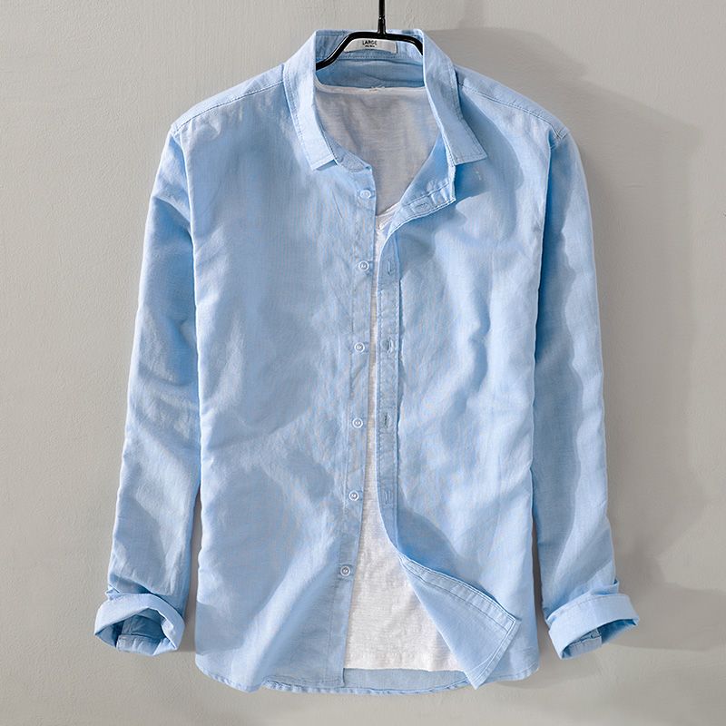 camisa azul cielo hombre