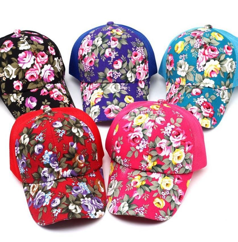 floral trucker hat
