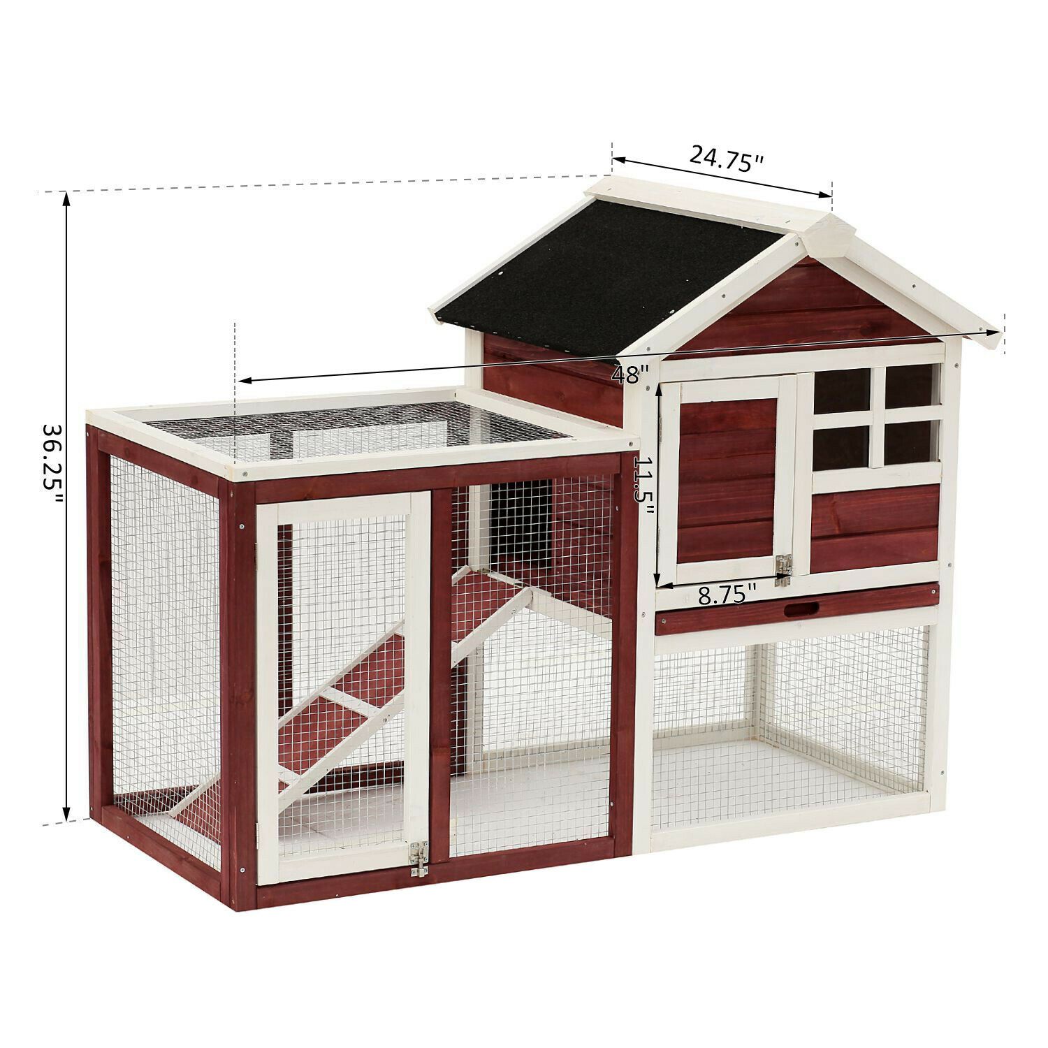 satin al merdiven run w pawhut 48 ahsap tavuk kumesi tavsan hutch tavsan kafes pet house tl1 646 76 tr dhgate com