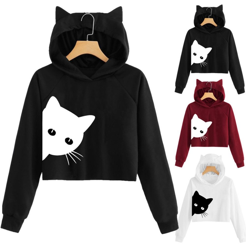 girls cat hoodie