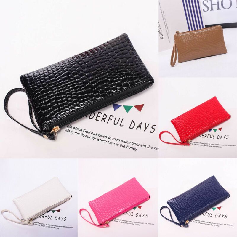 Cartera De Cuero Pu Moda Para Mujer Monedero Con Cremallera Cartera De Cuero Pu Moda Para Mujer Monedero Con Cremallera
