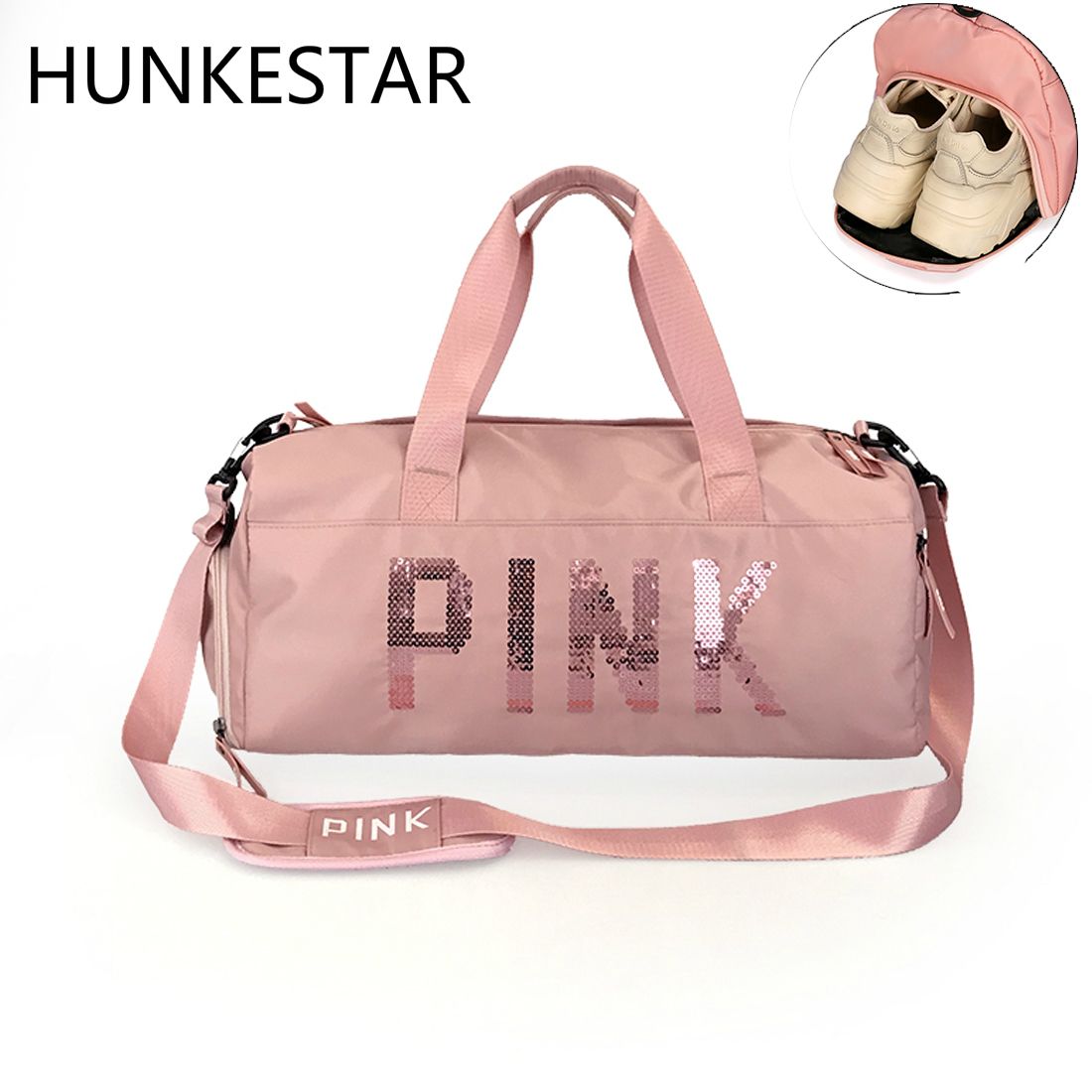 womens pink gym bag