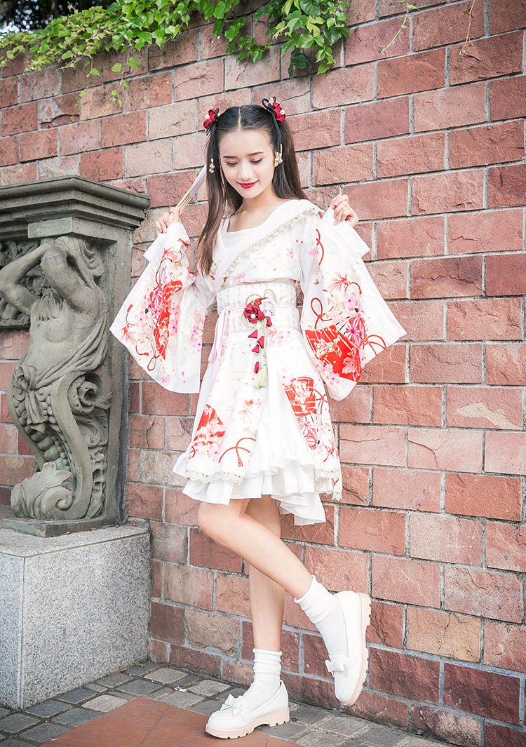 Compra Tema Traje Japonés Kimono Lolita Vestido Cosplay Sweet Retro Corte  Mujer Barato | Entrega Rápida Y Calidad | Es.Dhgate