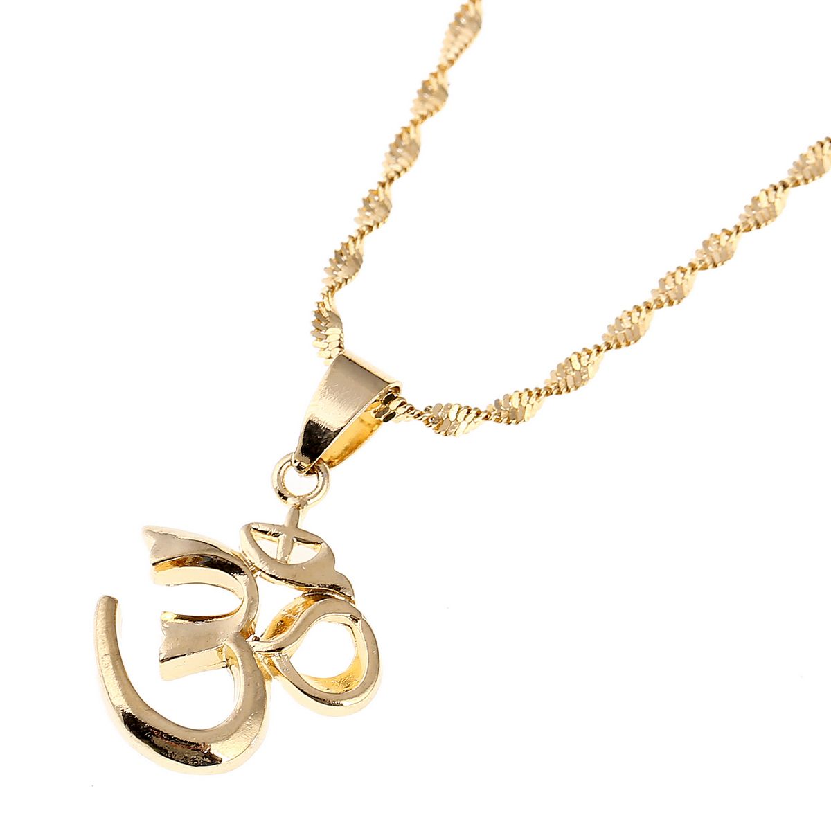 Wholesale Fashion Gold Color Hinduism Pendant Necklace Yoga Meditation