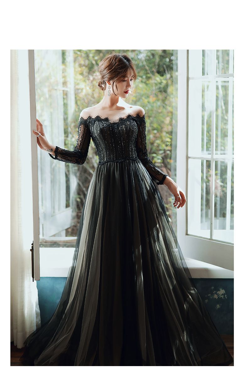 black medieval dress