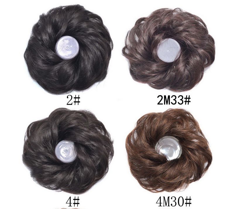 Hair Buns Synthetic Donut Hair Etensions For Women Wavy Curly