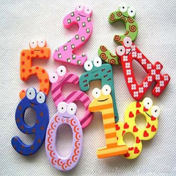 Birthday Gift Set 10 Number Wooden Fridge Magnet Education Learn Cute Kid Baby Toy Kitchen Door Magnets Kitchen Fridge Magnets From Serlima 33 2