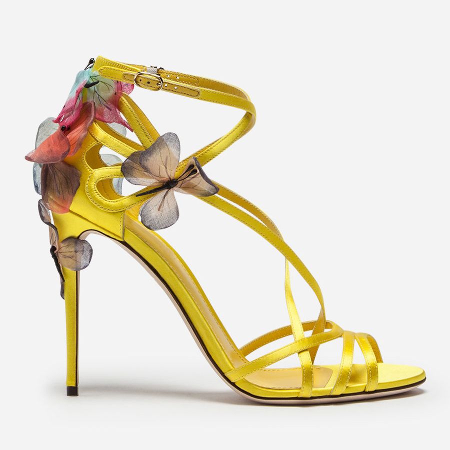 yellow gladiator heels