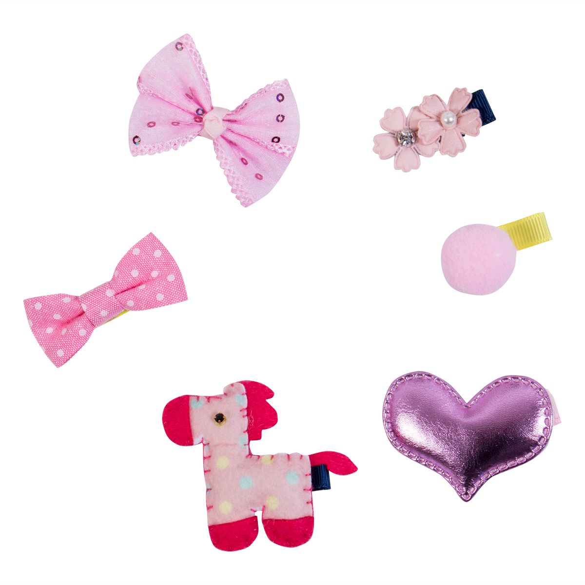 6Pcs//set Hairpin Baby Girl Hair Clip Bow Flower Mini Barrettes Star Kids Infant