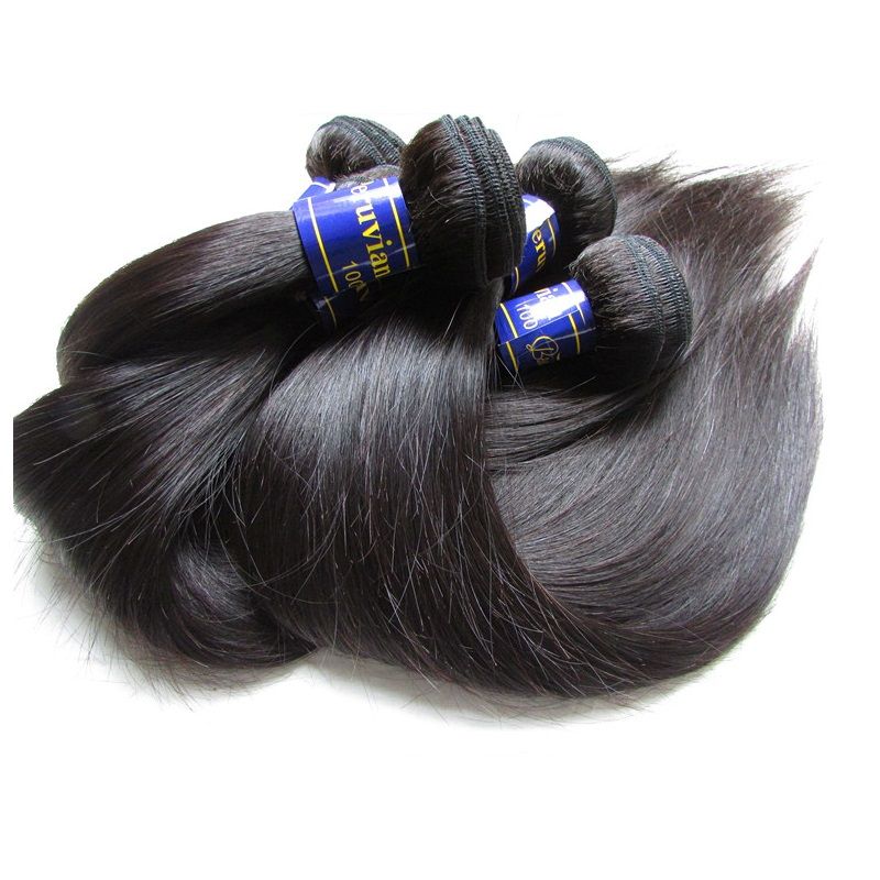 Wholesale Original Peruvian Virgin Hair Silk Straight 1Kg 10Pcs Unprocessed  Remy Human Hair Extension Bundle Weave