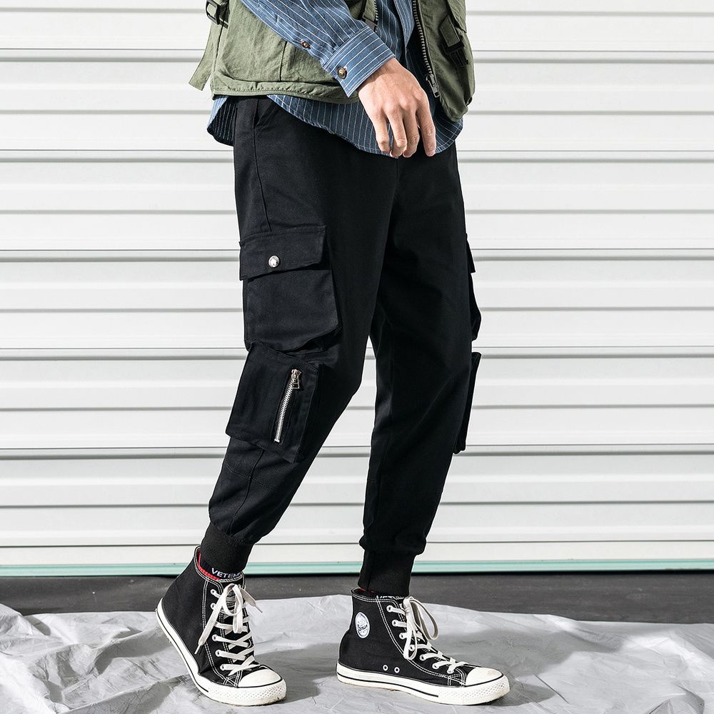 zipper ankle joggers