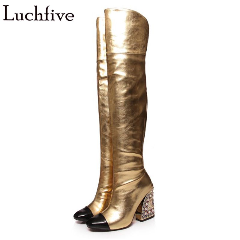cheap gold boots