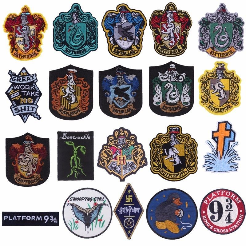 Compra Pulaqi Harry Potter Parches Gryffindor Hufflepuff Ravenclaw  Slytherin Etiqueta Adhesiva Brazo Bordado Parches De Hierro Para Ropa  Barato | Entrega Rápida Y Calidad | Es.Dhgate