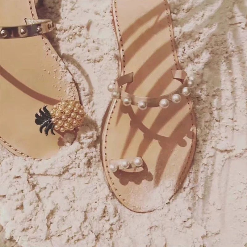 pineapple toe sandals
