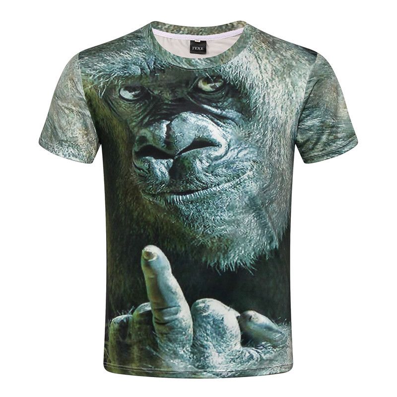 Satin Al Erkekler Hayvan T Shirt Orangutan Erkek Komik Tee Tisort Maymun 3d Baski Kisa Kollu O Boyun 3d Yaz Giyim M 4xl Yazdir Basinda Tl141 16 Tr Dhgate Com