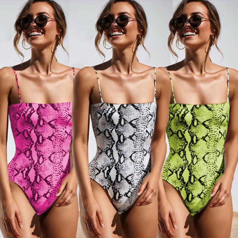 snake print swimming costume