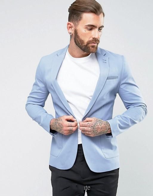 light blue casual blazer