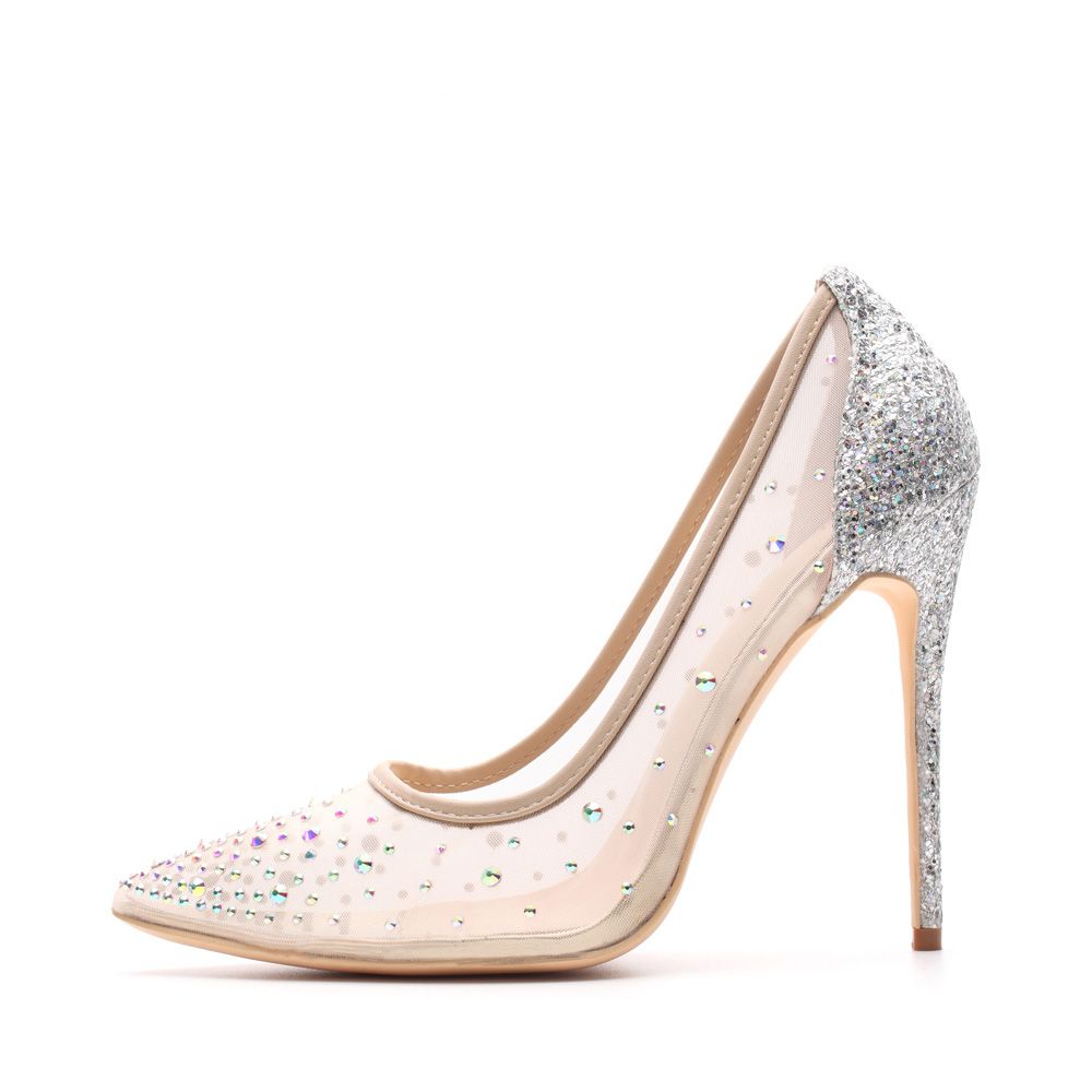 Tacco Vivian raso fucsia con fiocco strass - Aversa Shoes Srl