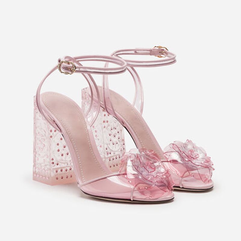 high heel jelly sandals