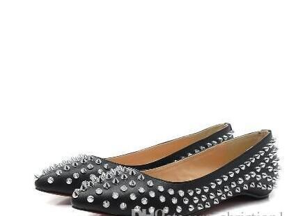 red bottom flat shoes