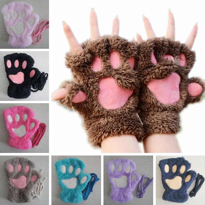 Guantes De Lana Para Damas Guantes De Impresión Para Gatos E Guantes De Lana Para Damas Guantes De Impresión Para Gatos E