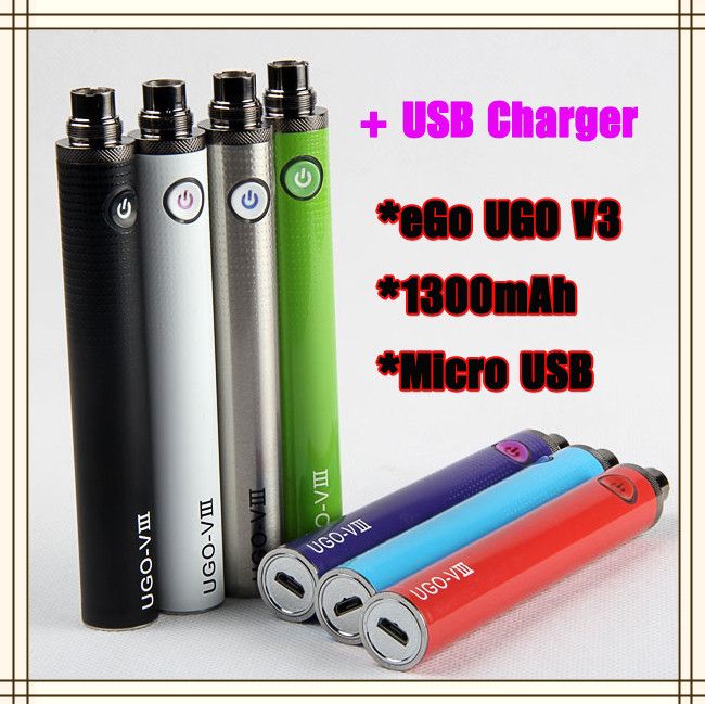Ego T Vape Pen Battery Bottom Charge Batteries 1300mah Ugo V3 Usb Passthrough E Cig With Usb Cable Charger 510 Threading From Fang Sunday 4 Dhgate Com