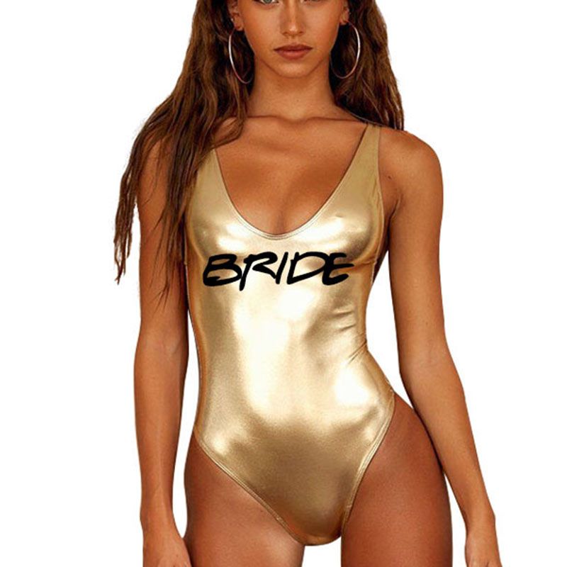 silver one piece bathing suit
