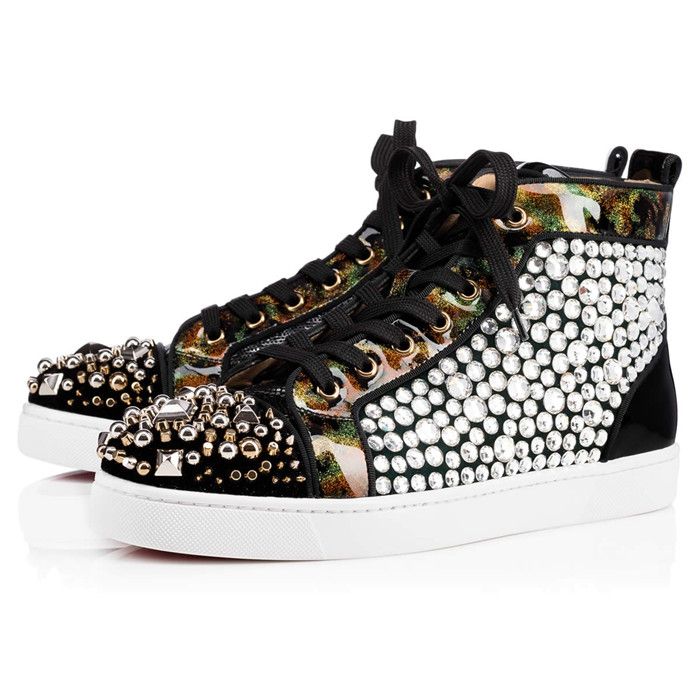 Acquistare Scarpe Da Uomo Di Lusso Fatte A Mano Da Uomo Con Borchie Di  Diamanti Sneakers Alte Stringate Con Cristalli Appartamenti Di Strass  Scarpe Da Uomo Taglia 38 47 Economico | Consegna