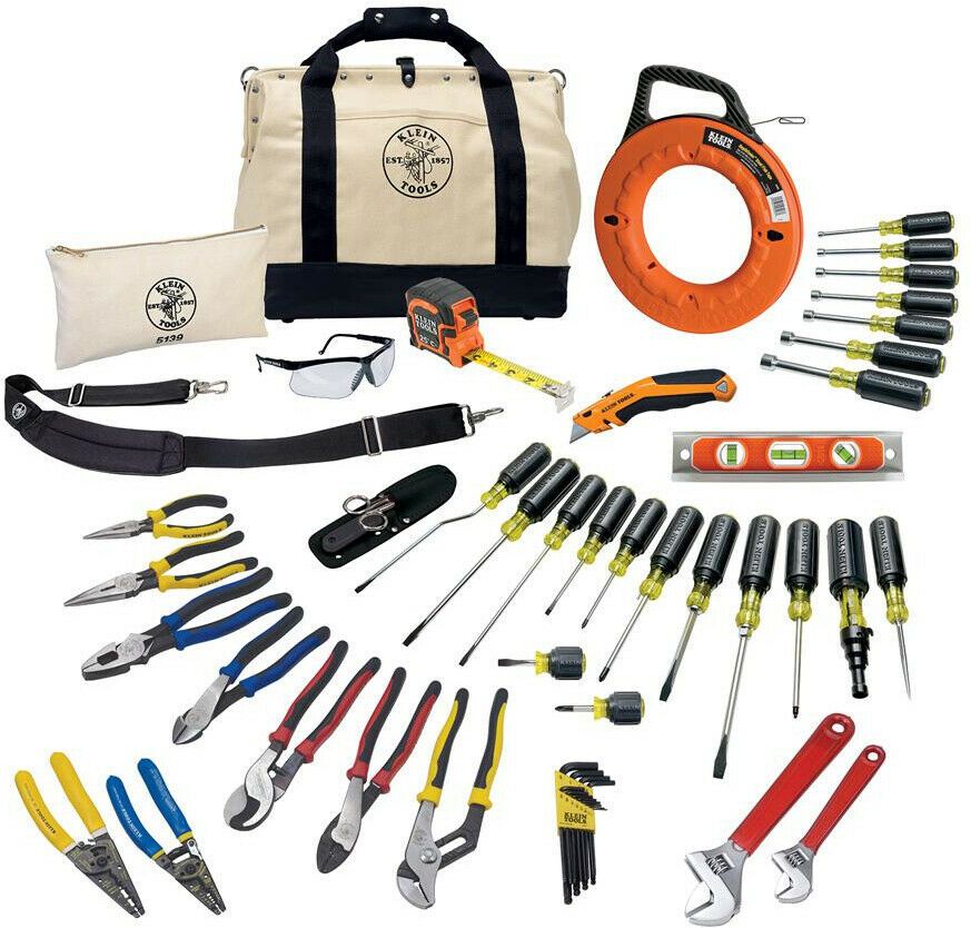 2021 Klein Tools Professional Tool Set Adjustable Wrench Hand Tool Bag