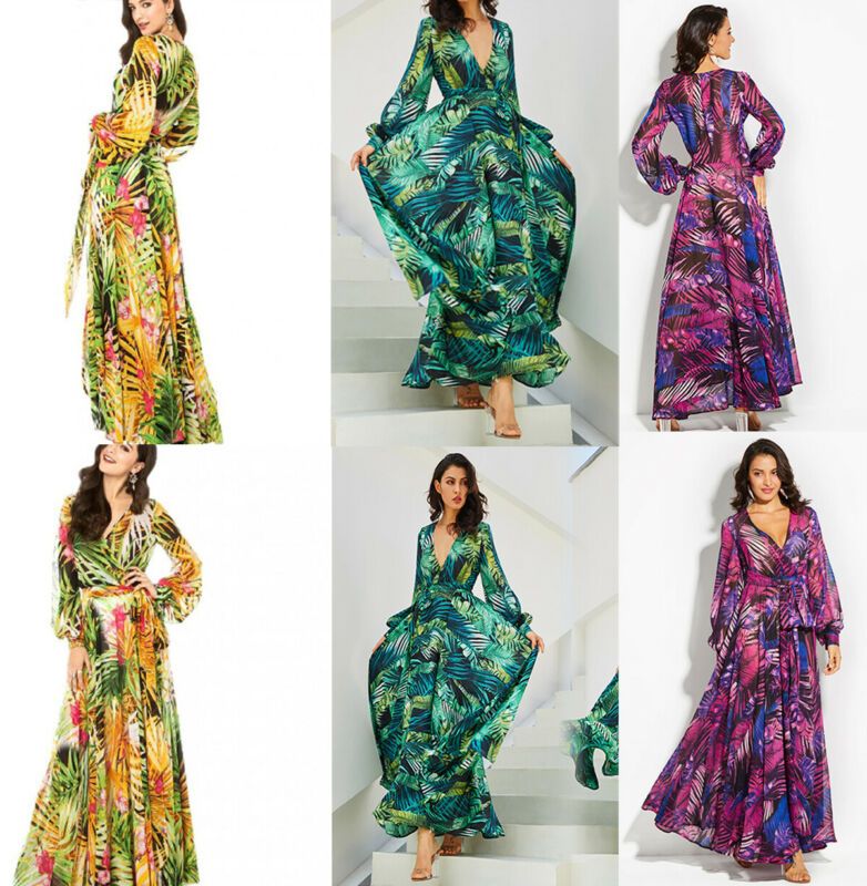 long tropical dresses