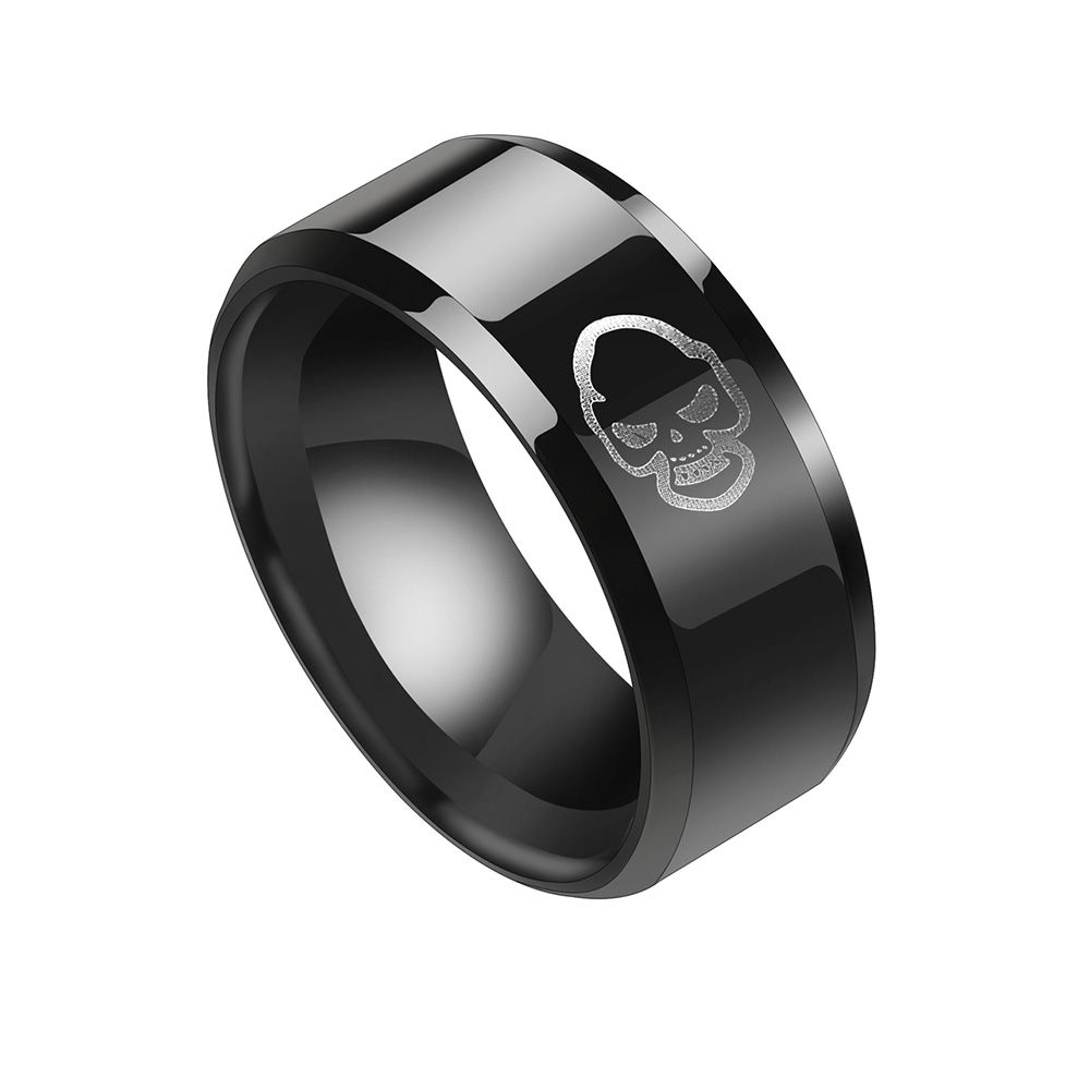 Black Ring For Men Skull Stainless Steel Metal Men S Ring Jewelry