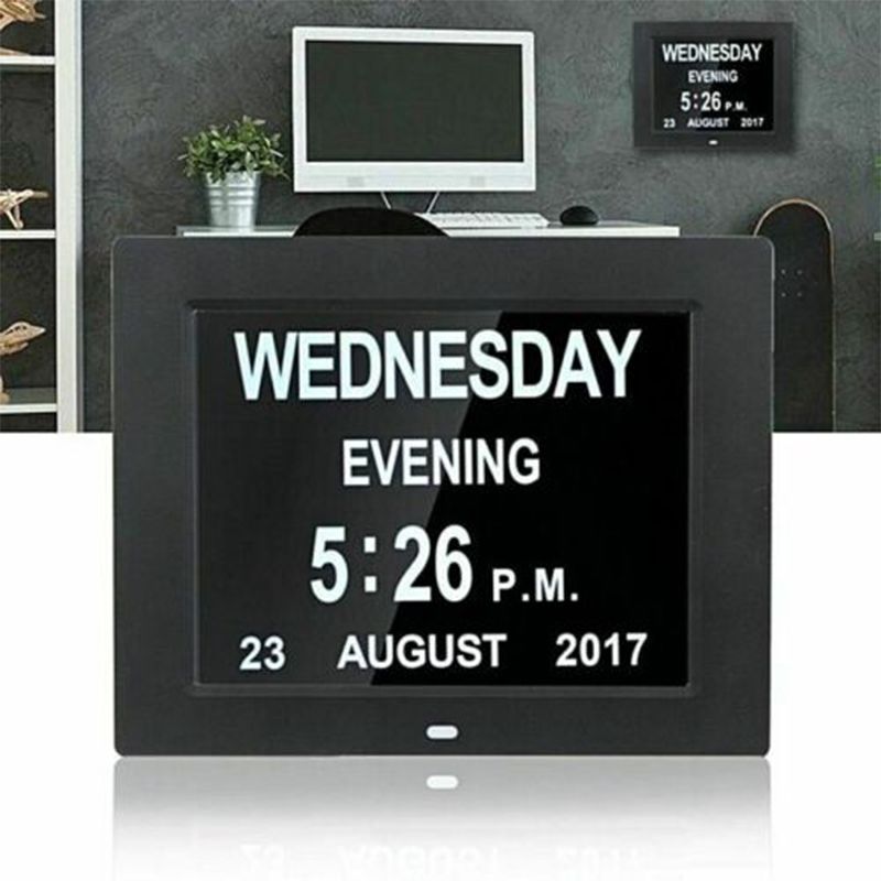 2020 8 Home Led Digital Table Clock Electronic Calendar Desk