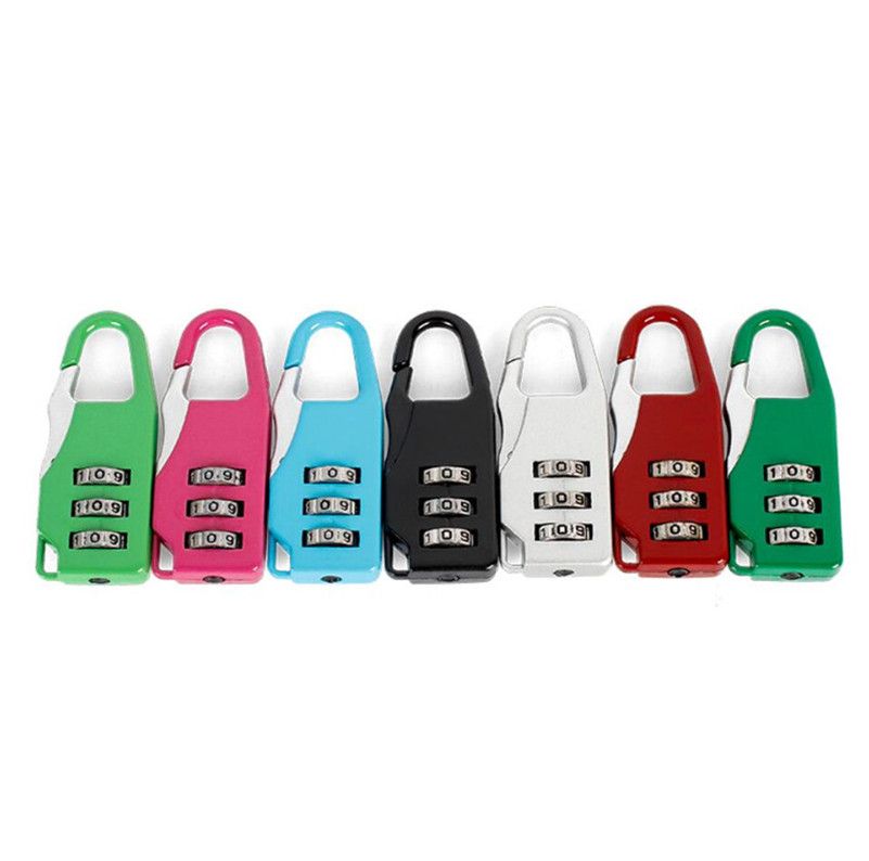 2020 3 Digit Dial Combination Code Number Lock Padlock For Travel