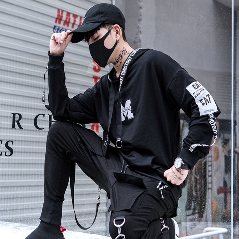 Compre New Swag Darkly Elegante Fita Impressa Carta Mens Moletons Com Capuz Hip Hop Outono Masculino Juventude Do Punk Pullover Hoodies Streetwear De Cantury, $527,95 | Pt.Dhgate.Com