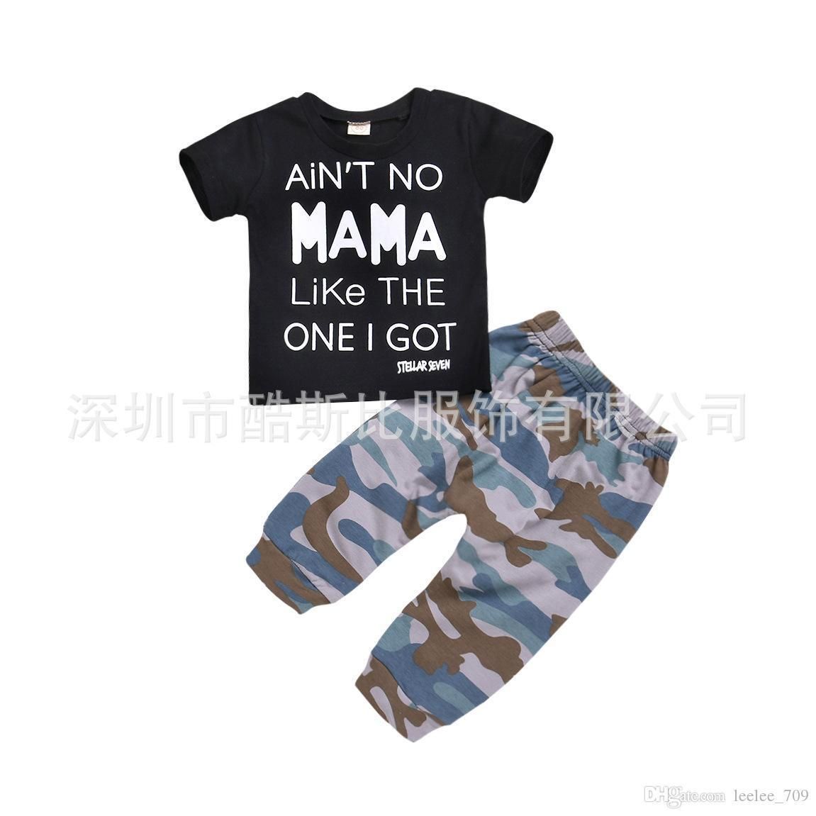 Verano bebé niños ropa de manga corta letra impresa tops Verano bebé niños ropa de manga corta letra impresa tops