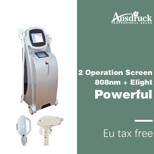 Eu Tax Free 2in1 Multifunction Elight + 808nm Diode Laser Hair Removal