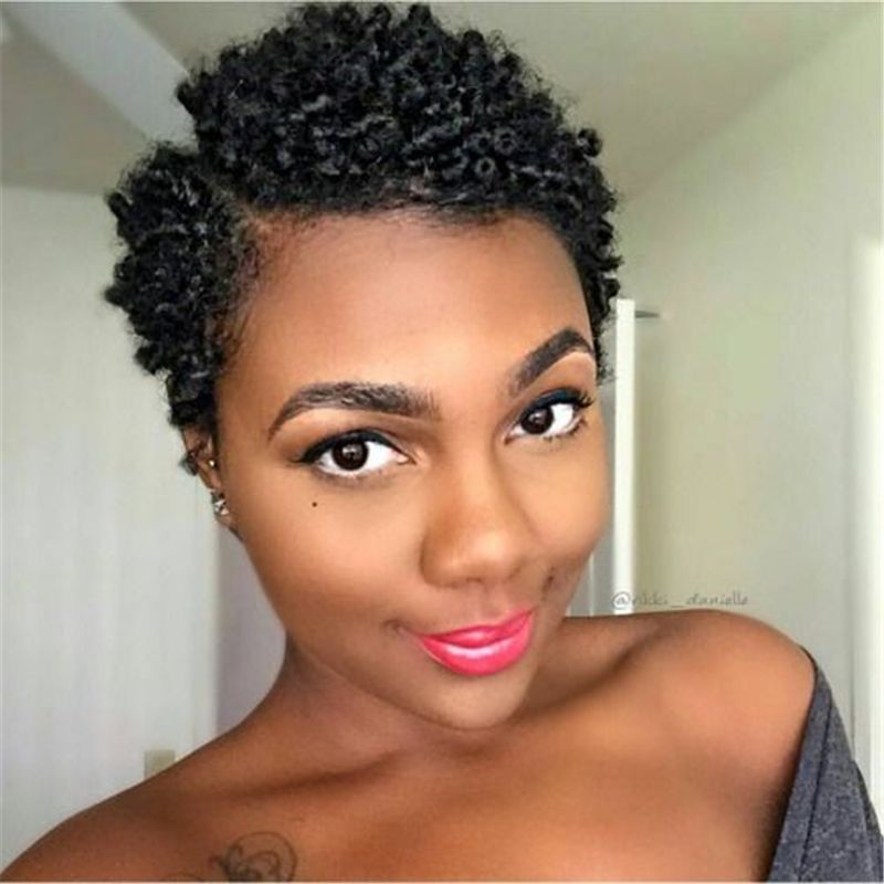 Short Pixie Cut Wigs For Black Women Short Curly Human Hair