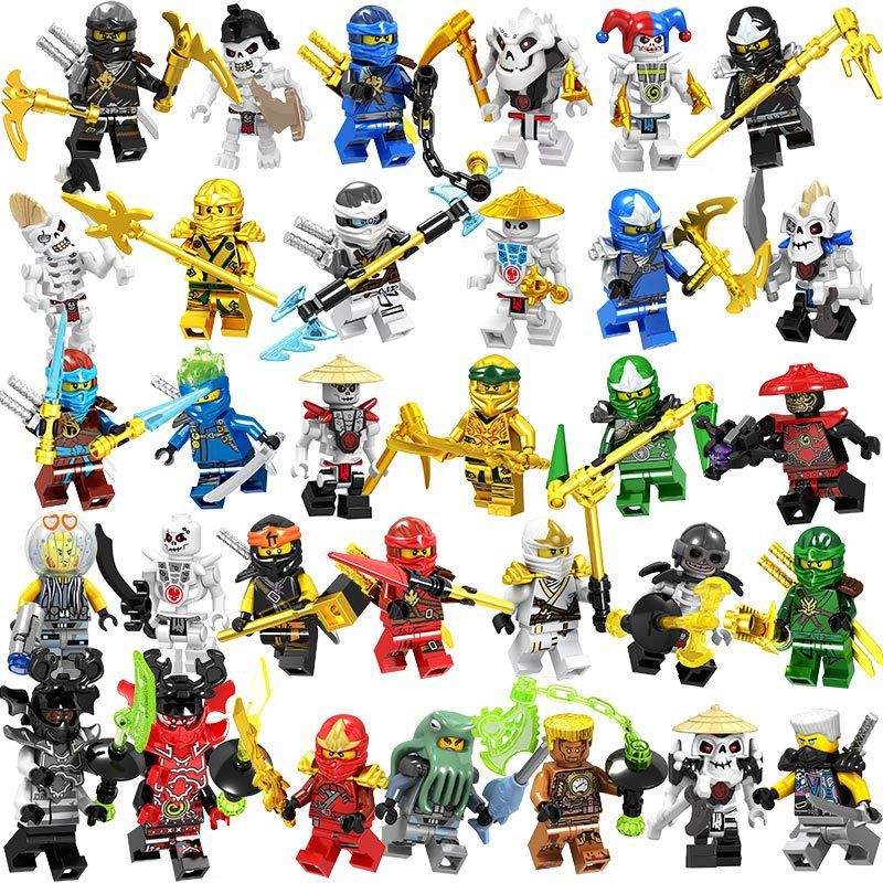 set of 24 pcs ninjago mini figures kai jay sensei wu master building blocks toys