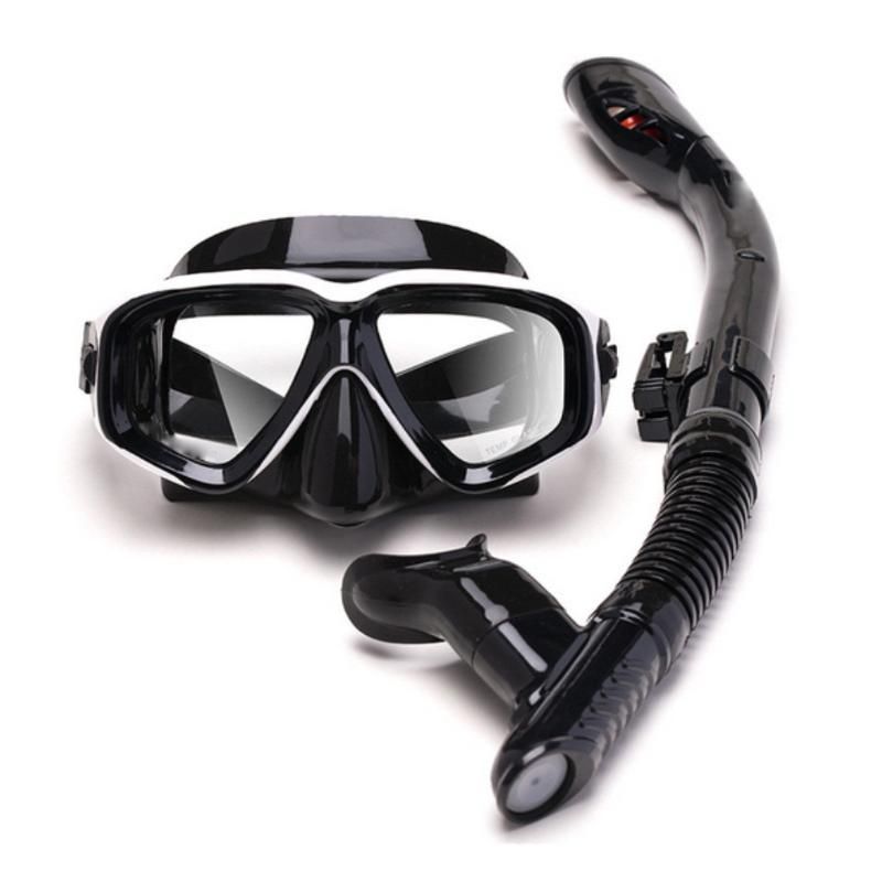 Professionnels Masques de plongée sous-marine Ensemble de plongée en apnée  Jupe en silicone adulte Lunettes anti-buée Lunettes Équipement de piscine