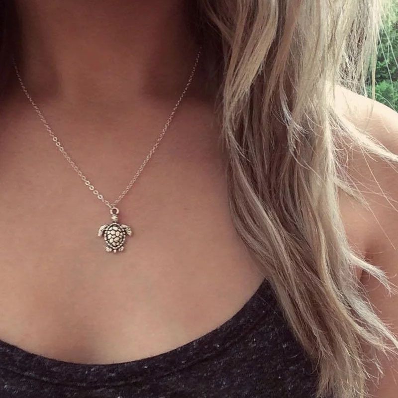 Wholesale Sea Turtle Necklace Simple Cute Animal Pendant Necklace Beach Gift Gold Necklace Heart Necklace From Yfshore 3 93 Dhgate Com
