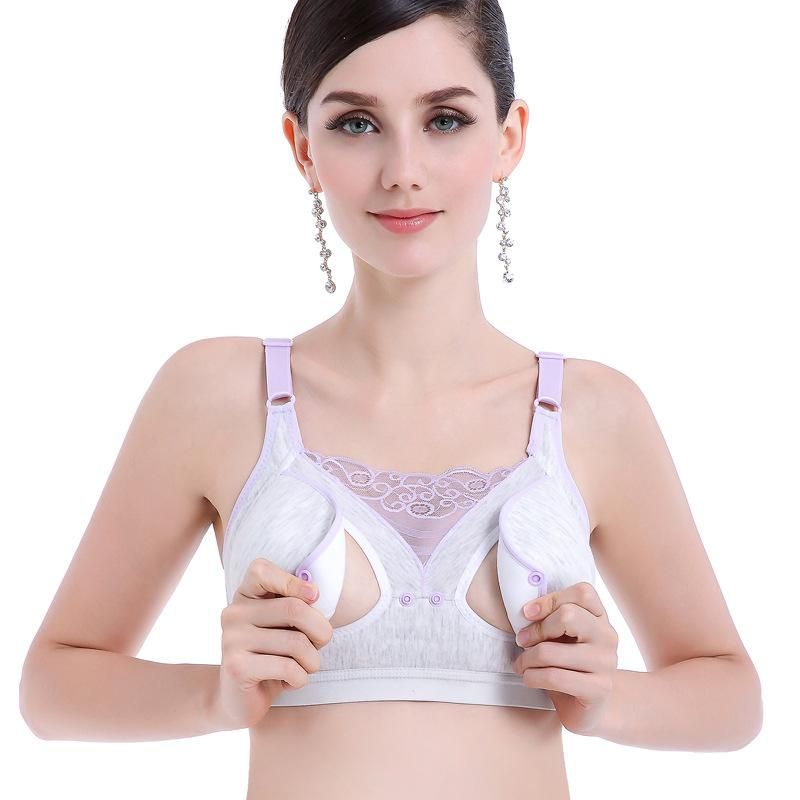 2020 Breastfeeding Maternity Nursing Bras 2018 New Lace Wireless