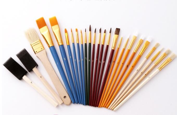 25pcs متعدد الوظائف فرشاة الرسم الزيتي مجموعة الطلاب الفن الرسم الرسم الاستوديو الجوال 2021 من Lysw389 36 51ر س موبايل Dhgate