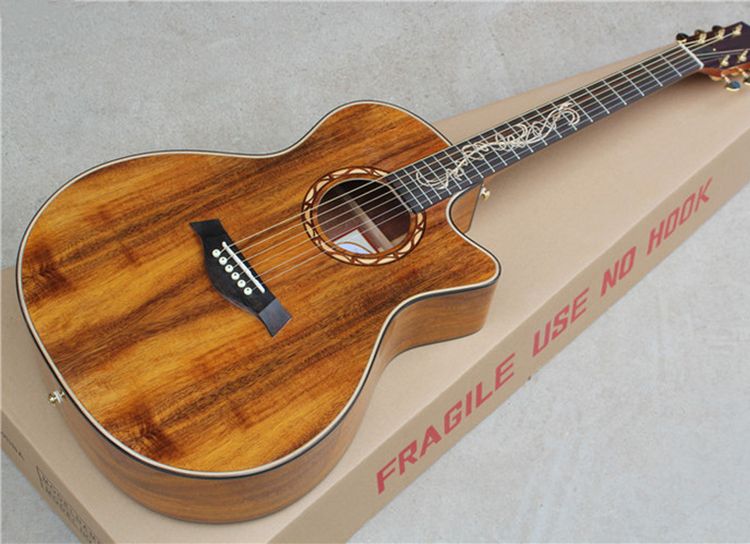 Compre Color Natural De Madera 41 Acacia Guitarra Con El Cordón De  Múltiples Capas, Flor Embutido, El Hardware De Oro, Ofreciendo Servicios  Personalizados A 349,42 € Del Youyouyu69 | Es.Dhgate.Com