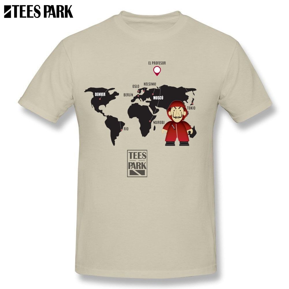 La Casa De Papel Money Heist Funny T Shirts Male 100 Cotton Short Sleeved The House Of Paper T Shirt On Sale Fashion T Shirts Shirts Print Funny T