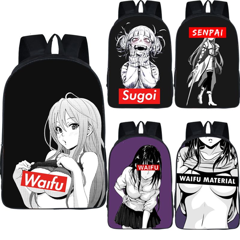 Sugoi Senpai Anime Waifu Personalized Chic Print School Bags For Teenager School Backpack Women Book Bagmx190905 Mochilas Jansport School Backpacks From Pu06 23 21 Dhgate Com