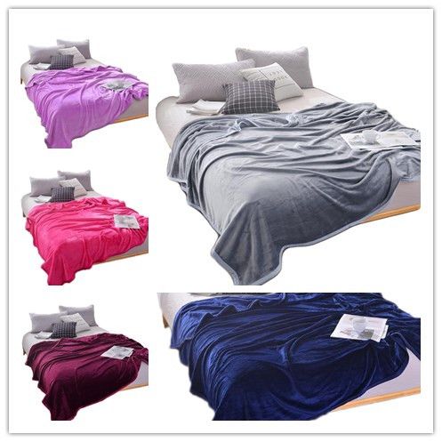 2020 Solid Color Velvet Ultra Sofe Lightweight Summer Quilts