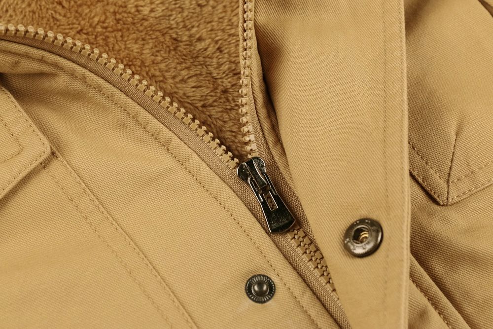 Men Jackets Coats Faux Fur Lined Waist 