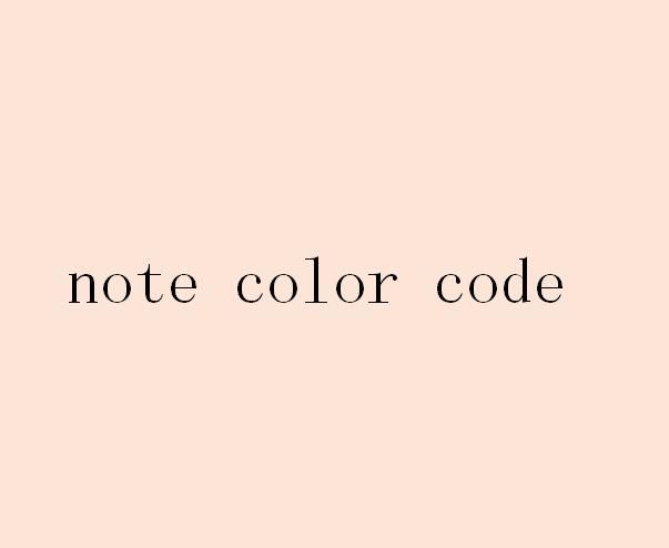 note color code